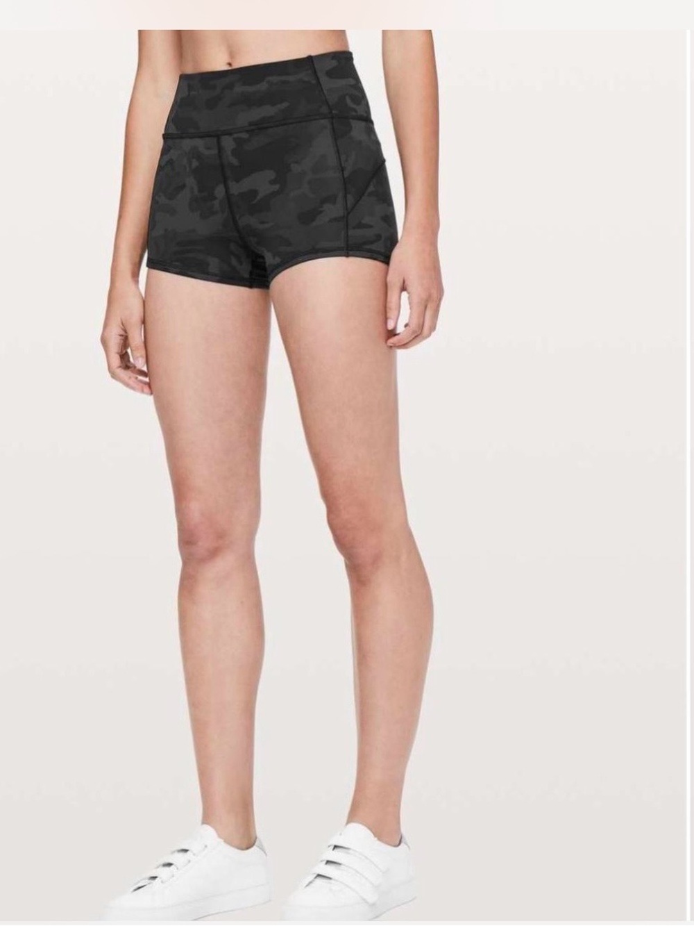 lululemon athletica Black Camo High-Waist Athletic Shorts